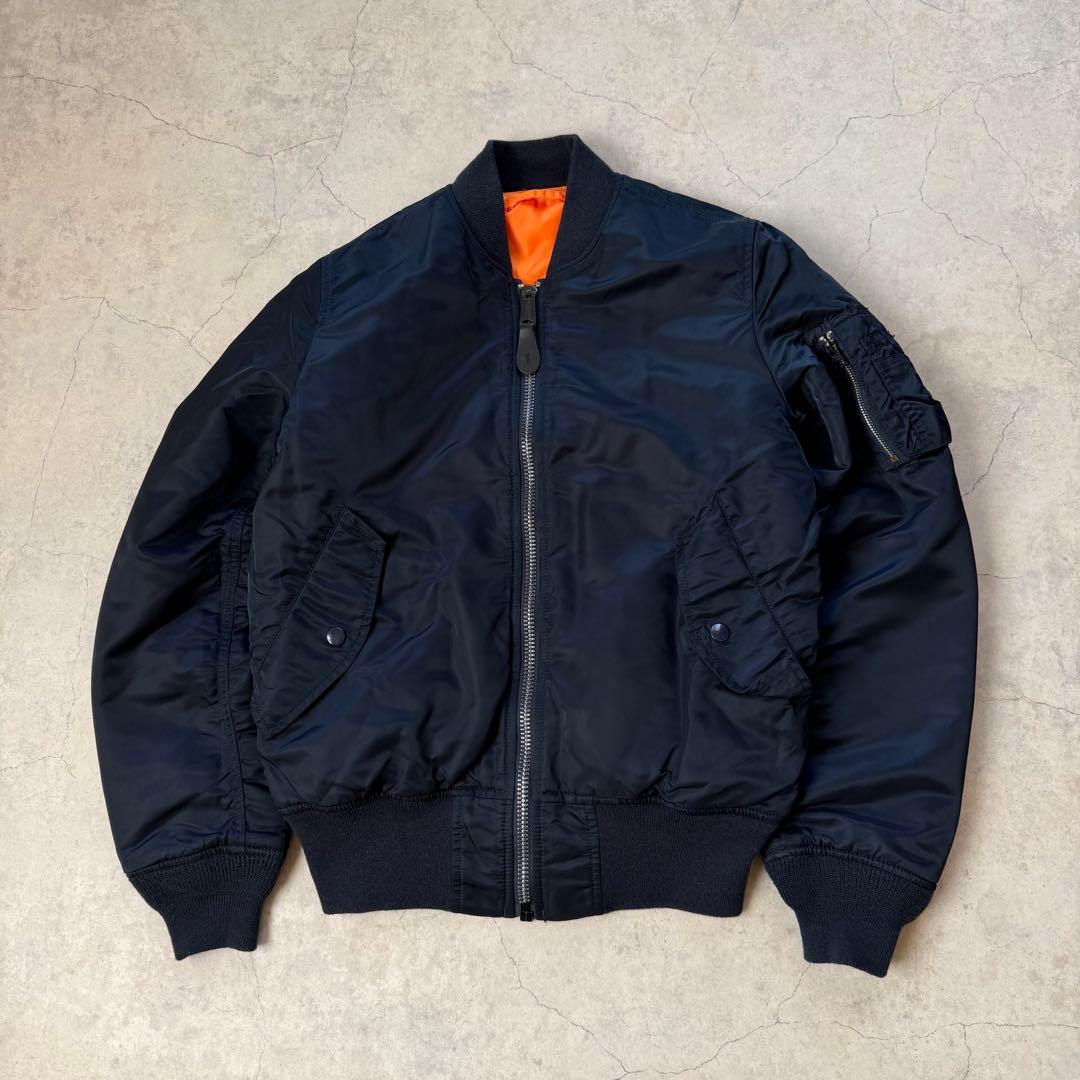 ALPHA アルファ リバーシブル MA-1 短丈 ダークネイビー