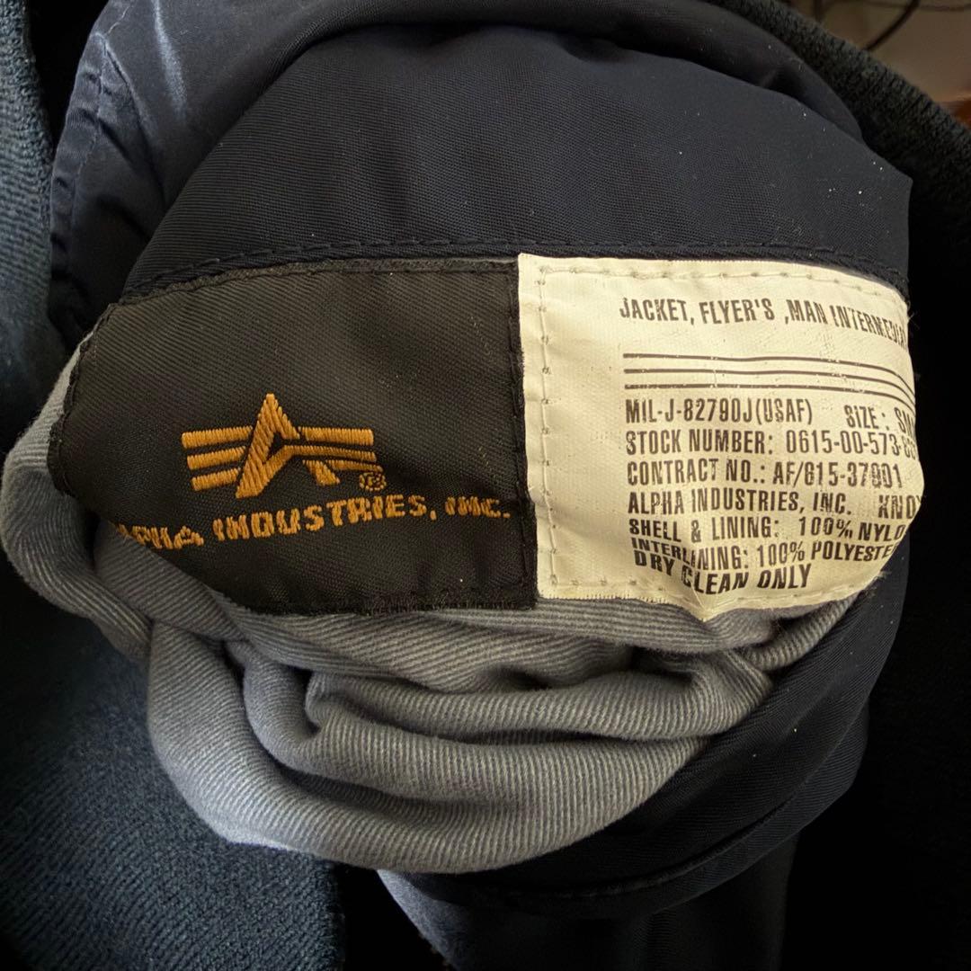 ALPHA アルファ リバーシブル MA-1 短丈 ダークネイビー