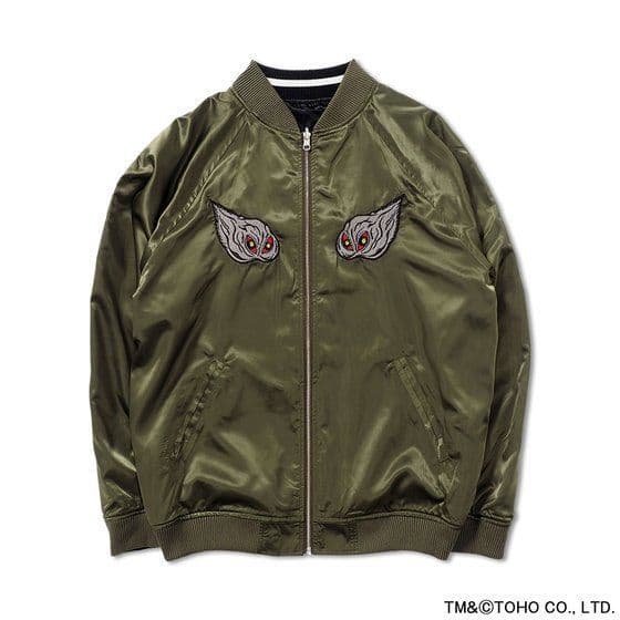 【L】PUNK DRUNKERSxGODZILLA ガイガン＆ヘドラ スカジャン