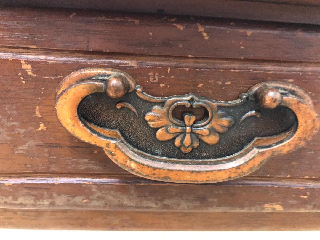 【マルニ木工】 猫脚 サイドテーブル 引き出し付 オールドマルニ 250402-