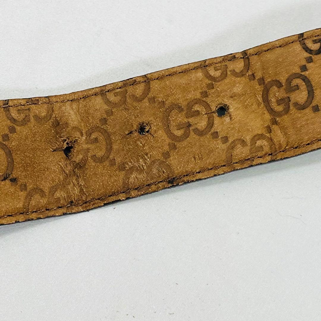 GUCCIグッチGGパターン ブラウン　スエードレザーベルト