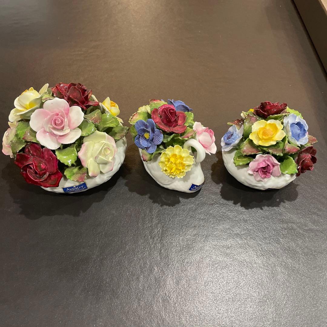 Aynsley陶花3点セット