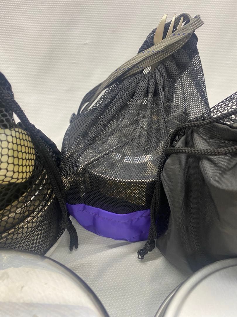 ステンレススチール 食器セット メッシュバッグ付き