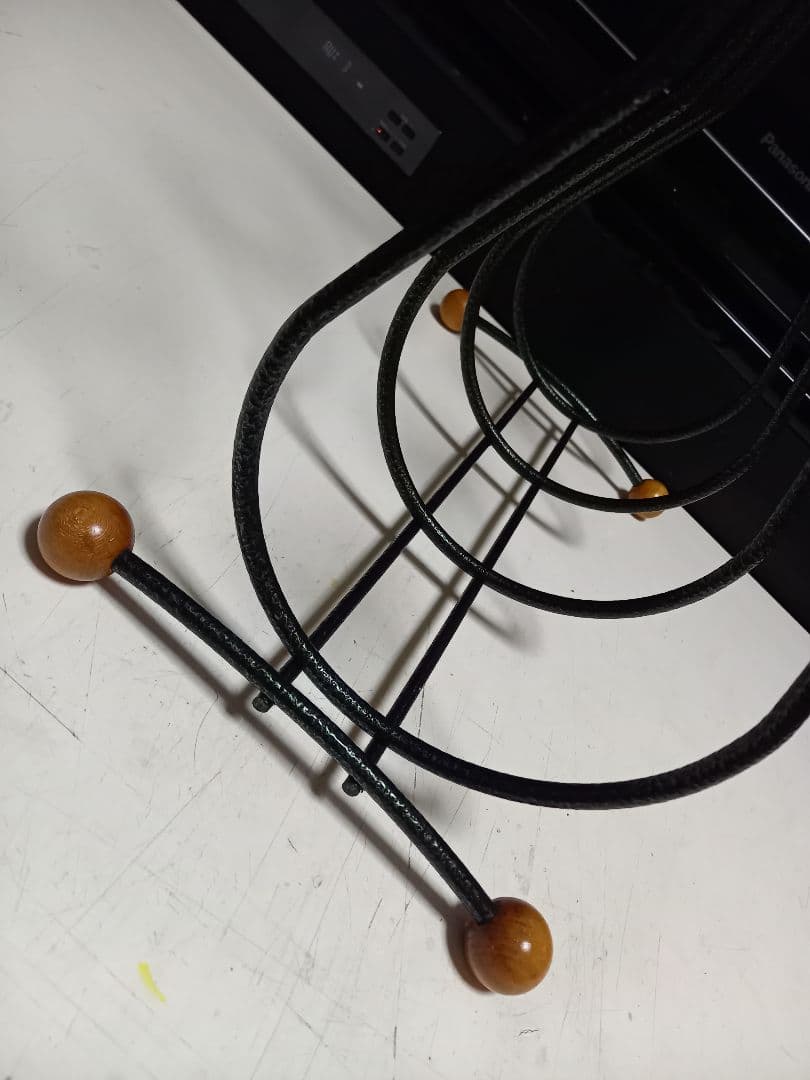 1970's　北欧　ミッドセンチュリー　モダン　ウッドボール　マガジンラック