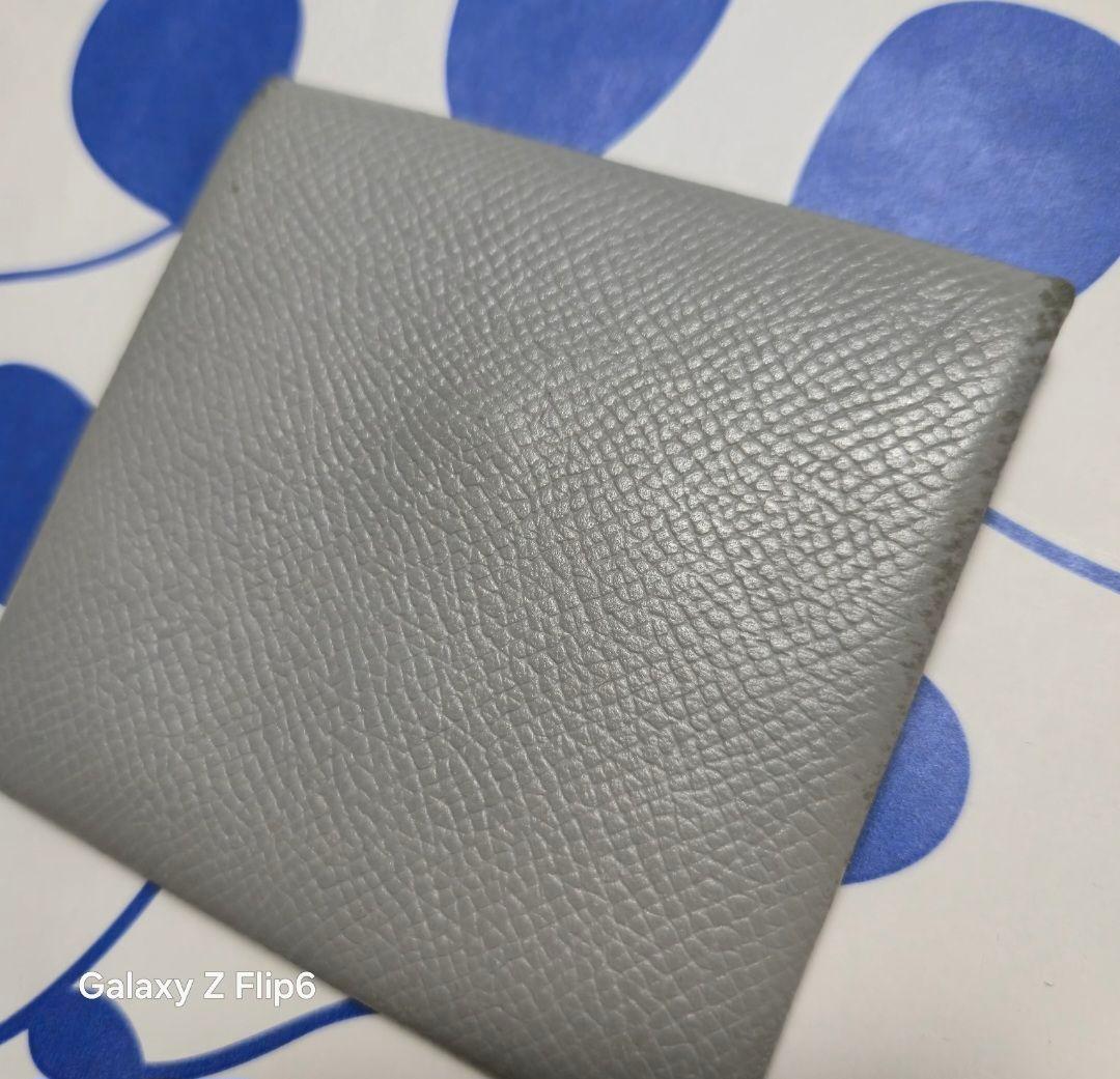 紋次郎☆HERMESバスティアブルーグラシア 鑑定済み小銭入れ