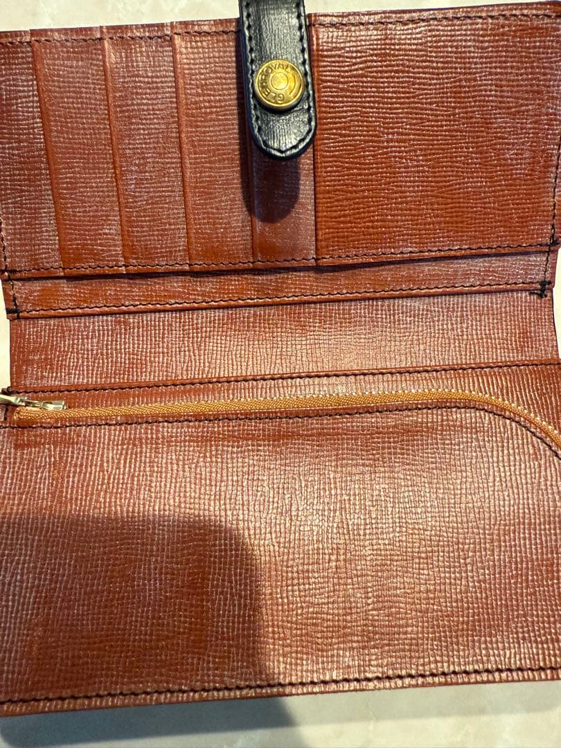 グレンロイヤル ロングウォレット 黒×オックスフォードタン