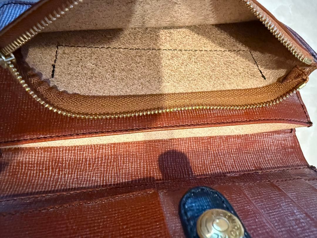 グレンロイヤル ロングウォレット 黒×オックスフォードタン