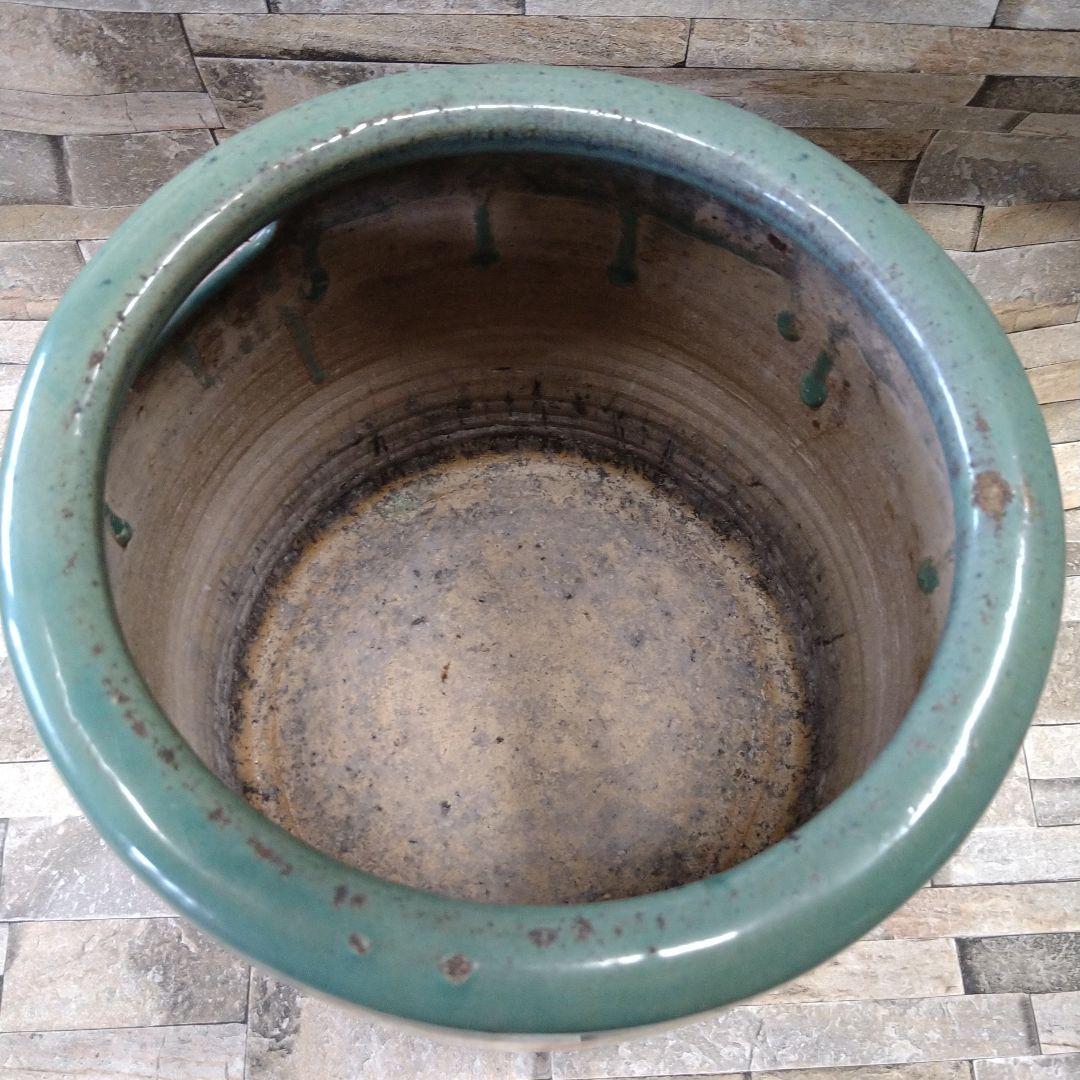 火鉢　3個セット　ばら売り可能　セラミックプランター 緑と黒