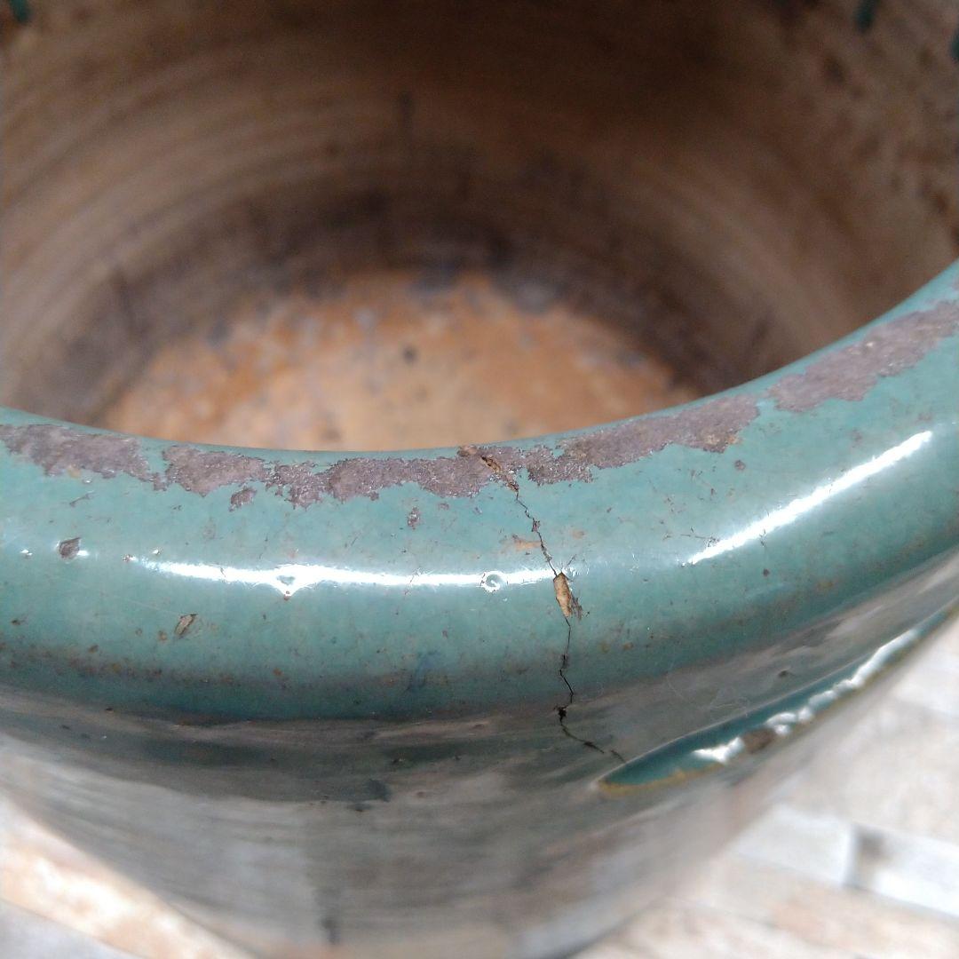 火鉢　3個セット　ばら売り可能　セラミックプランター 緑と黒