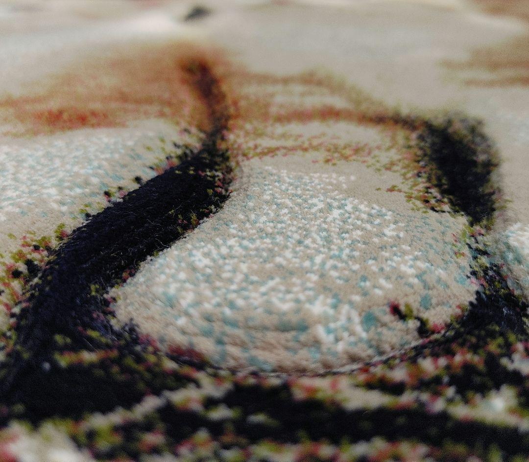 新品 機械織り ペルシャ絨毯 絵画絨毯 100x50 タペストリー 子猫