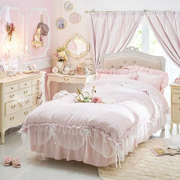 新品未開封ロマンティックプリンセス セミダブル掛け布団カバー3点セット