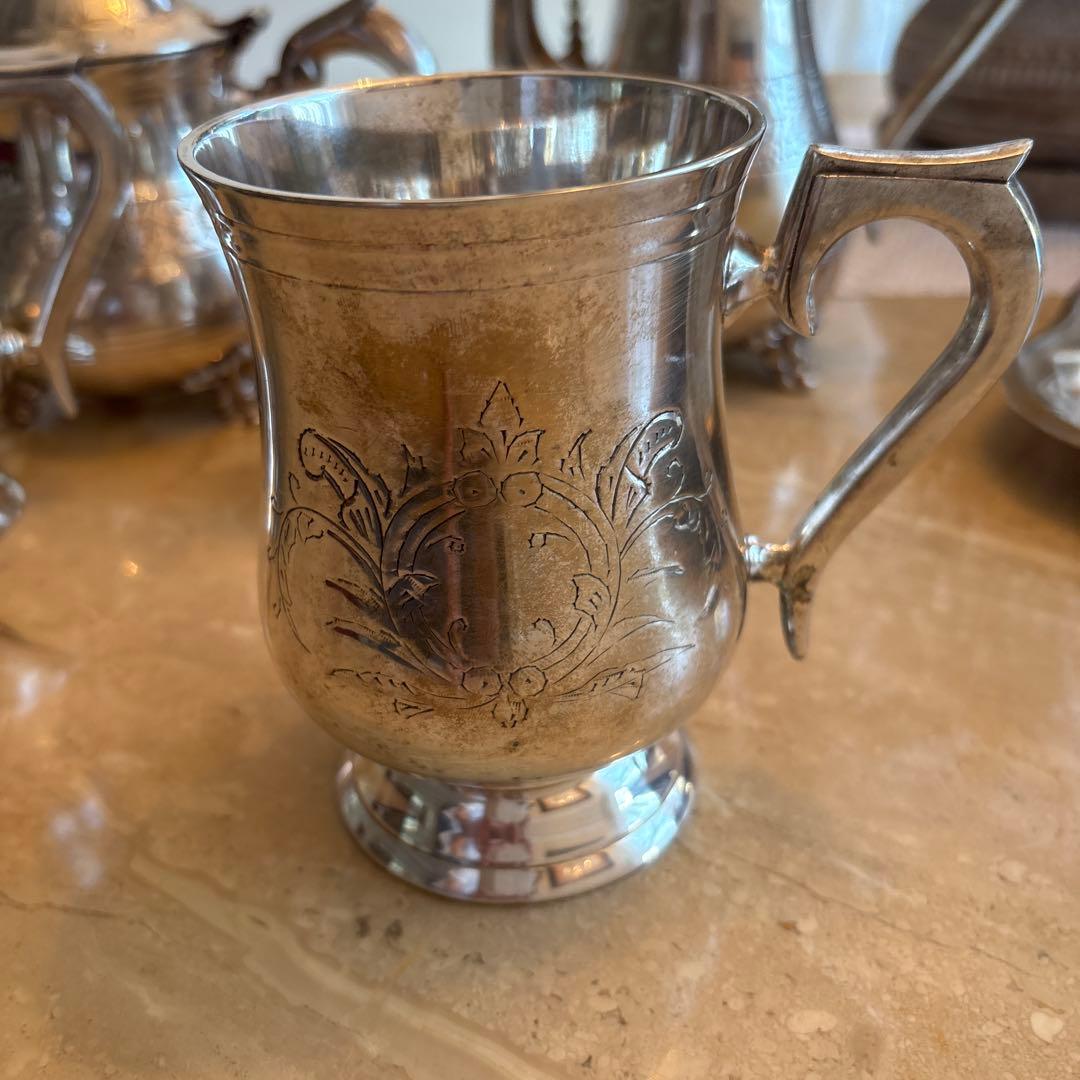 銀食器／アフタヌーンティー／ティーセット／銀製品／アンティーク