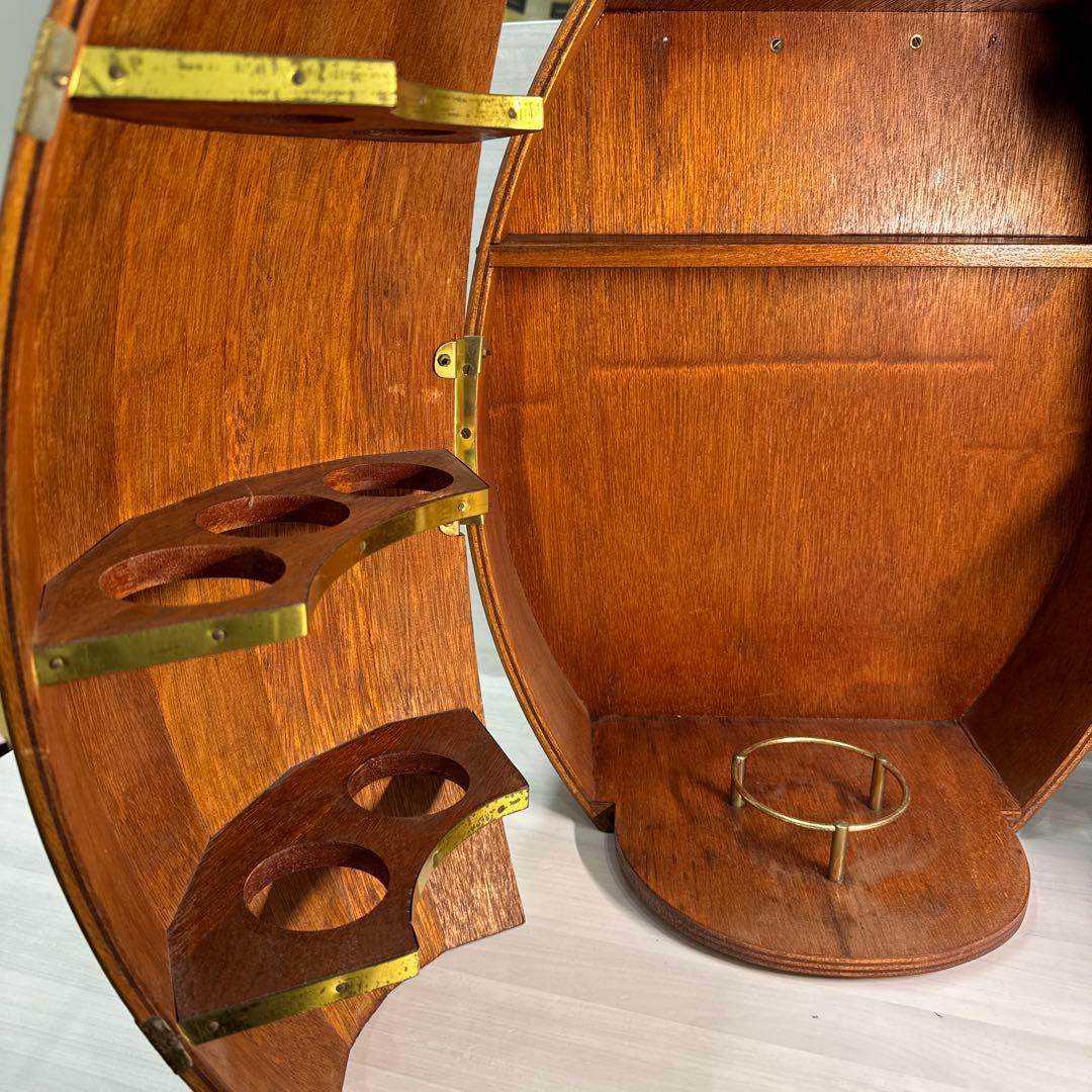 ☆ヴィンテージ 樽型　扉 観音開きウッドラック☆店舗什器☆送料込