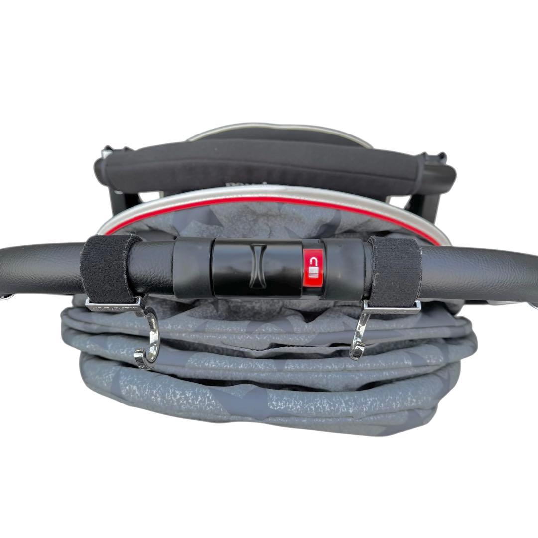 美品✨　アップリカ　ラクーナクッション　AB型　レザーハンドル　フック付属