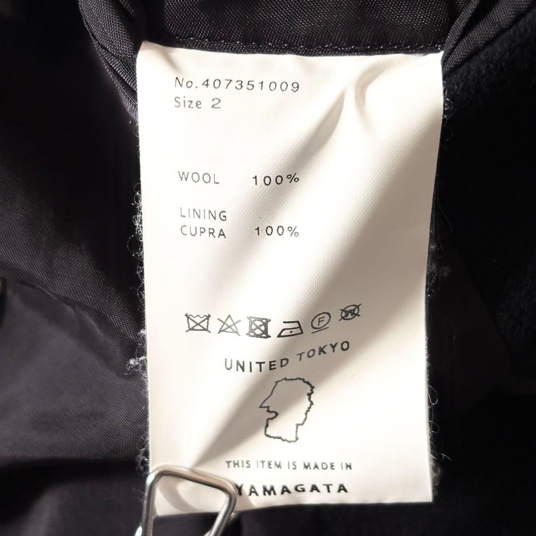 美品✨️ユナイテッドトウキョウ スーパー140sメルトンダブルチェスター 2 黒
