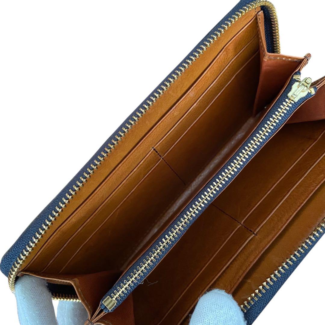 COCOMEISTER【美品】コードバン/スムースレザー ラウンドジップ財布