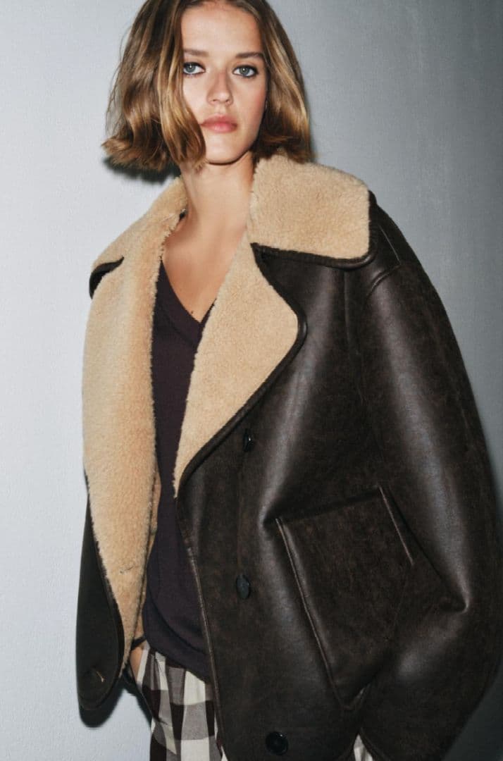 ダブルフェイスジャケット ブラウン