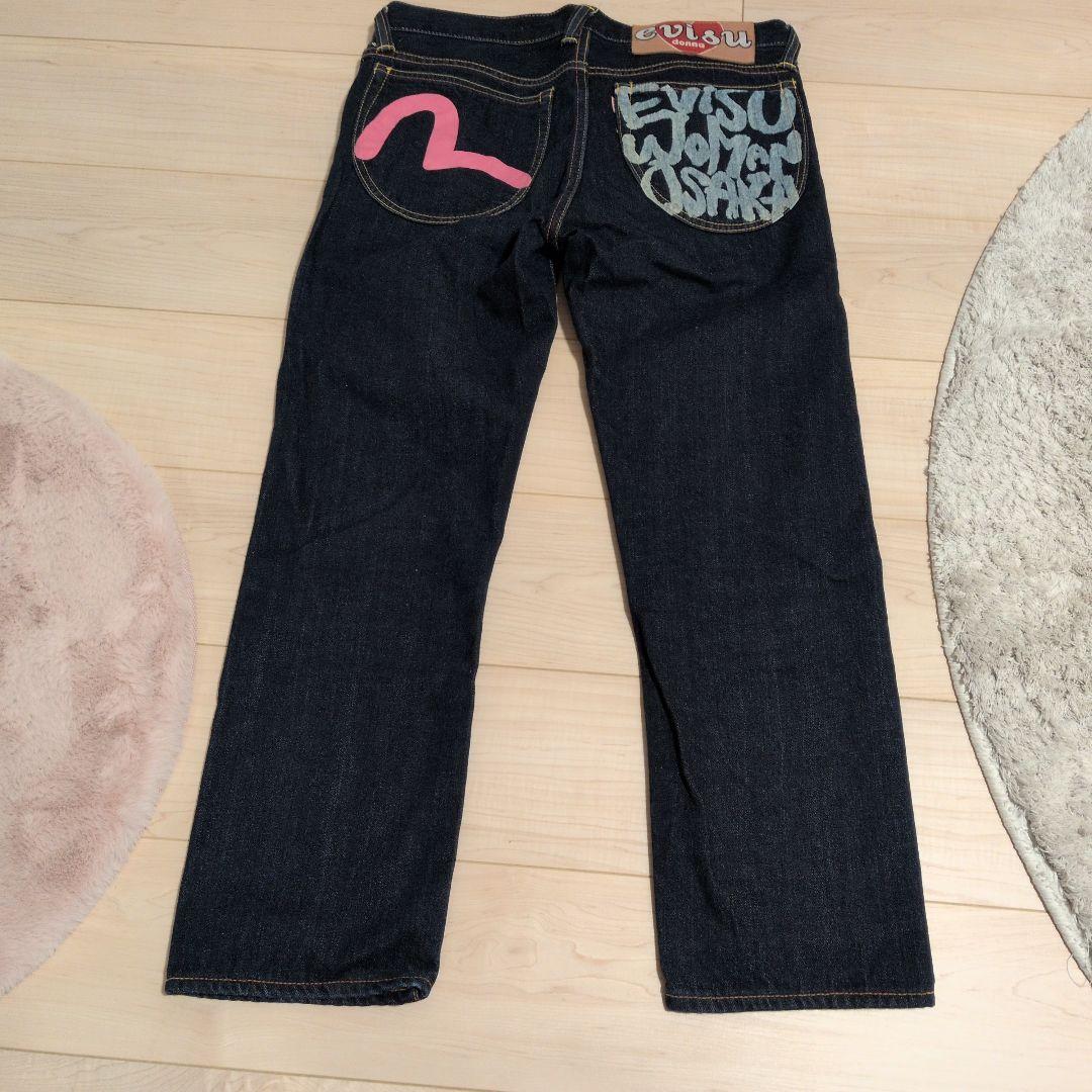 evisu カラフル刺繍 デニムパンツ