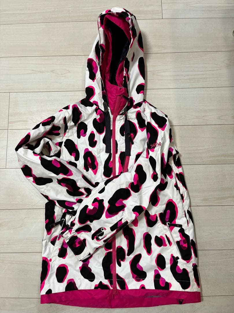 【上下セット】ESTIVO ヒョウ柄 レオパード柄 スノーボードウェア L