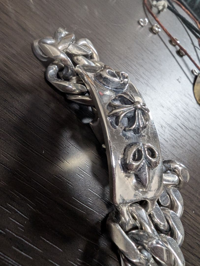 【ヴィンテージ】シルバー925 ブレス　90s 無骨 重厚 メンズアクセ