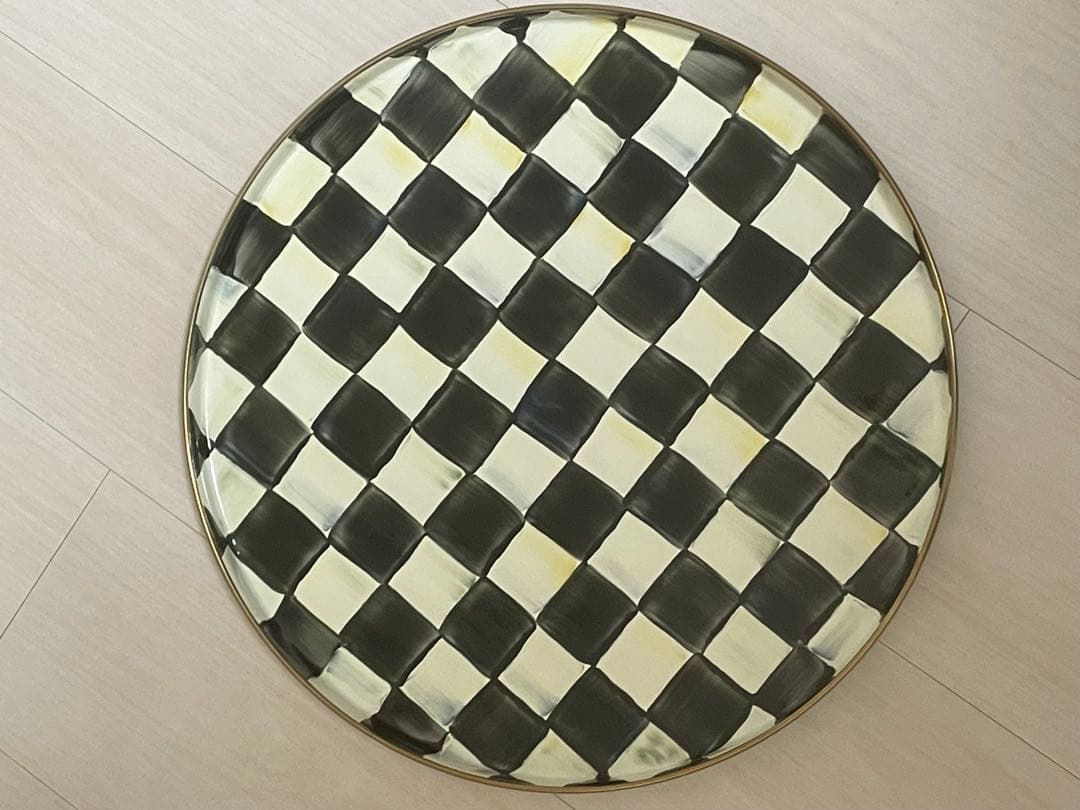 【新品】McKenzie-Childs チェック柄　トレイ