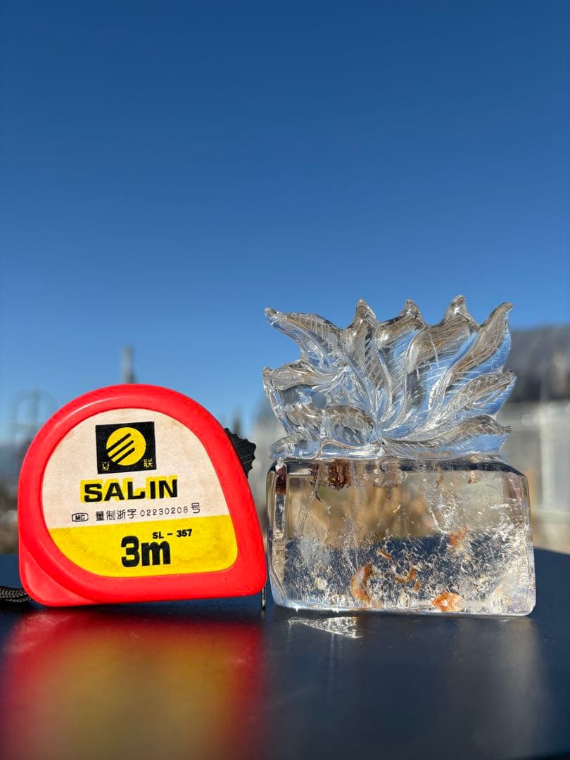 ❤️超綺麗　九尾狐 ✴️ ヒラー入り透明感拔群　高品質　ヒマラヤ　水晶　カービング