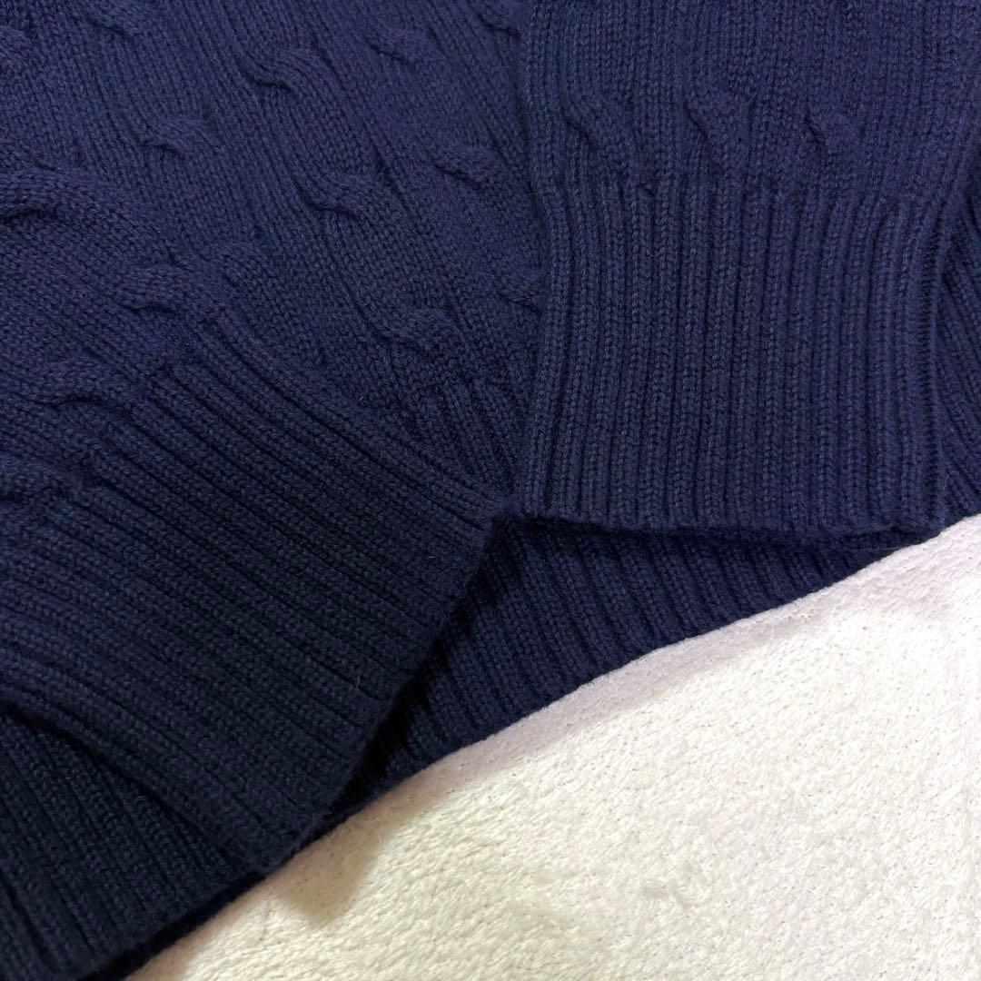 【未使用】ラルフローレン ケーブルニット レディースM-L キッズXL 170