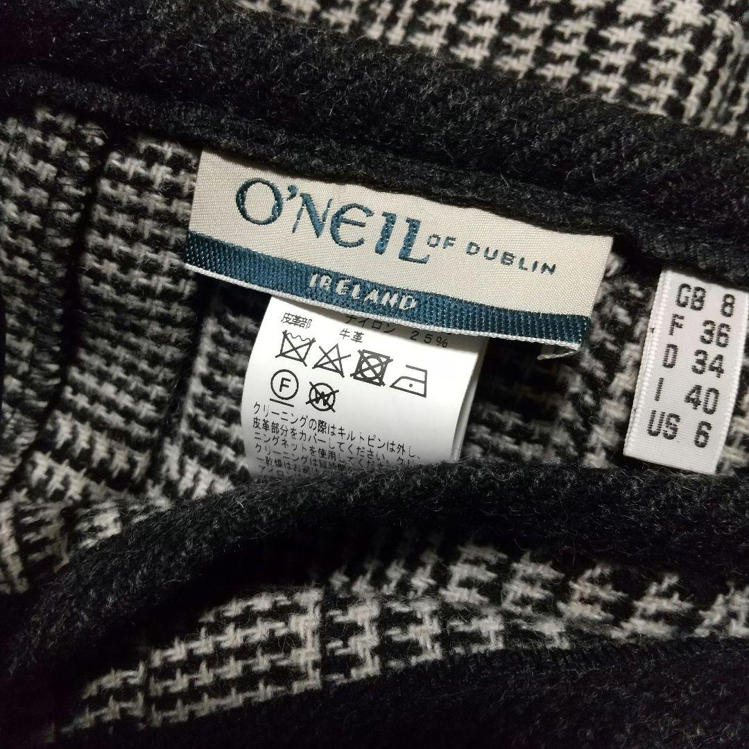 未使用O'NEIL of DUBLINキルトロングスカートツイードグレンチェック