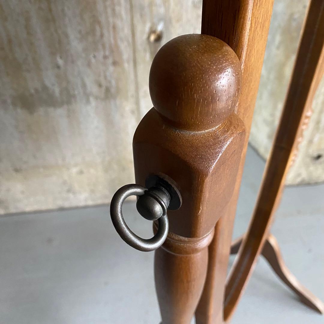 オーバル型　スタンドミラー　クラシックカントリー　楕円　レトロ