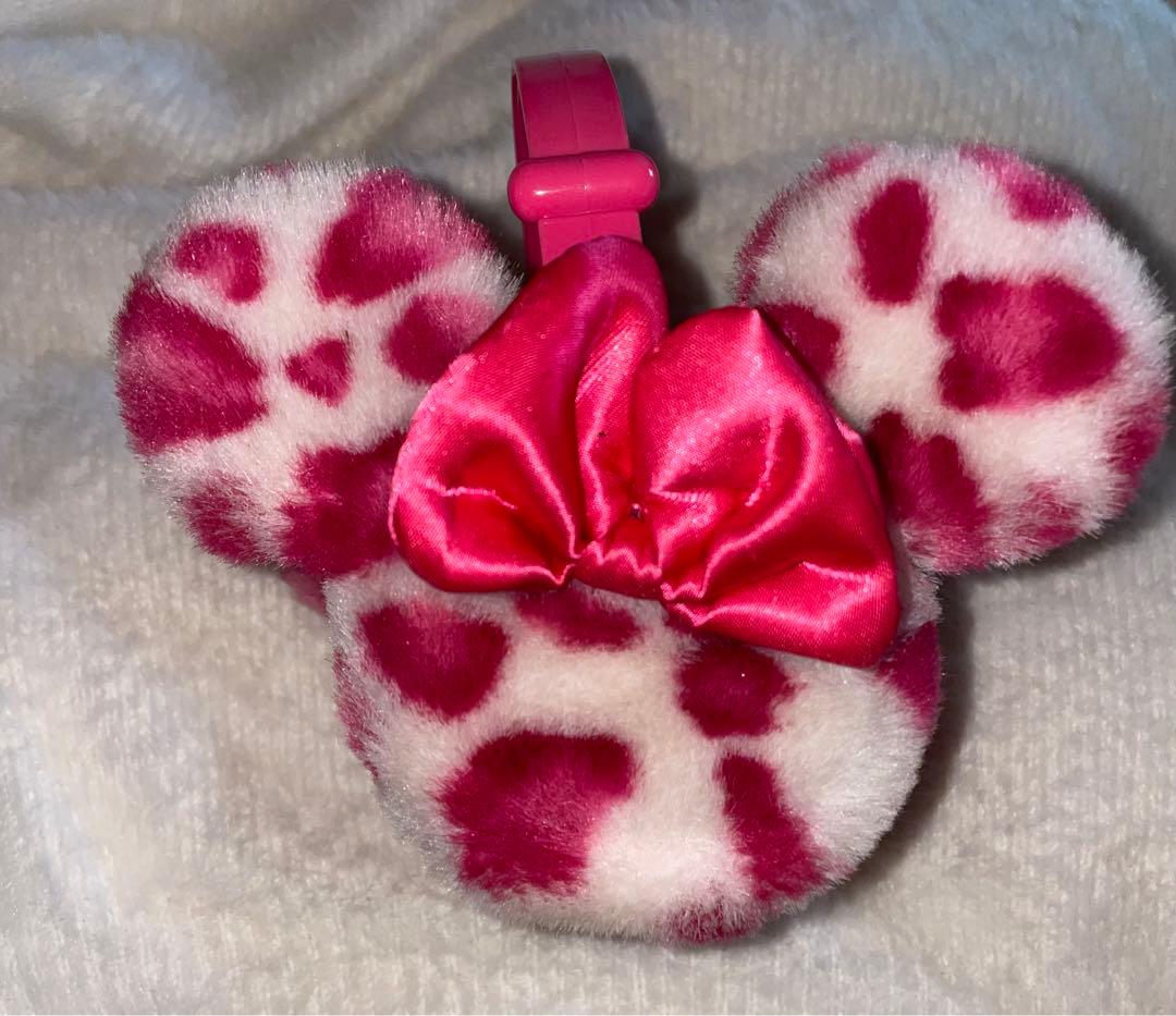 最終値下げ ミニー ピンク ヒョウ柄 耳あて イヤーマフ