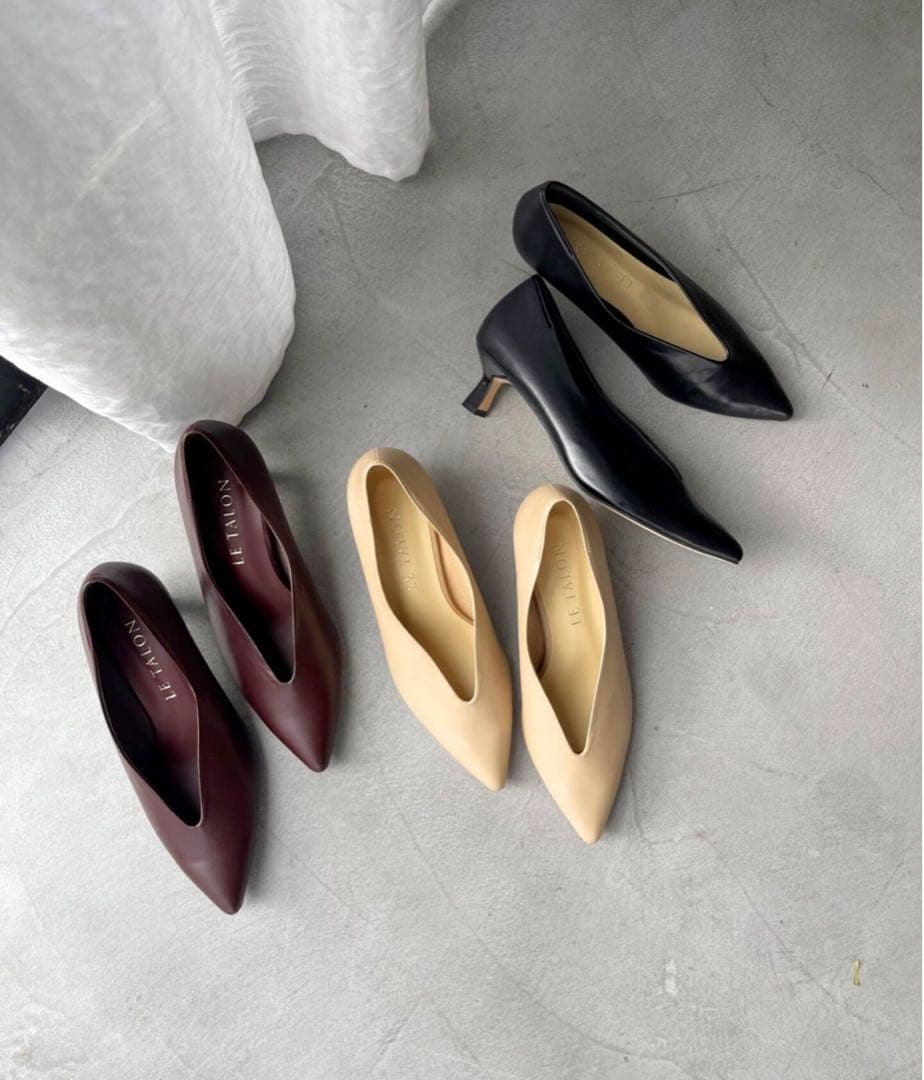 LE TALON ルタロン 4.5cmポインテッドハイバンプパンプス