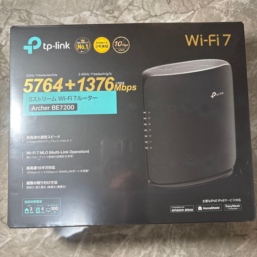 【新品未開封】TP-Link Archer BE7200 Wi-Fi 7