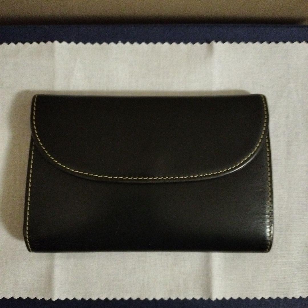 【廃盤】ホワイトハウスコックス（ベオーマ）三つ折り財布 ダークグリーン×イエロー