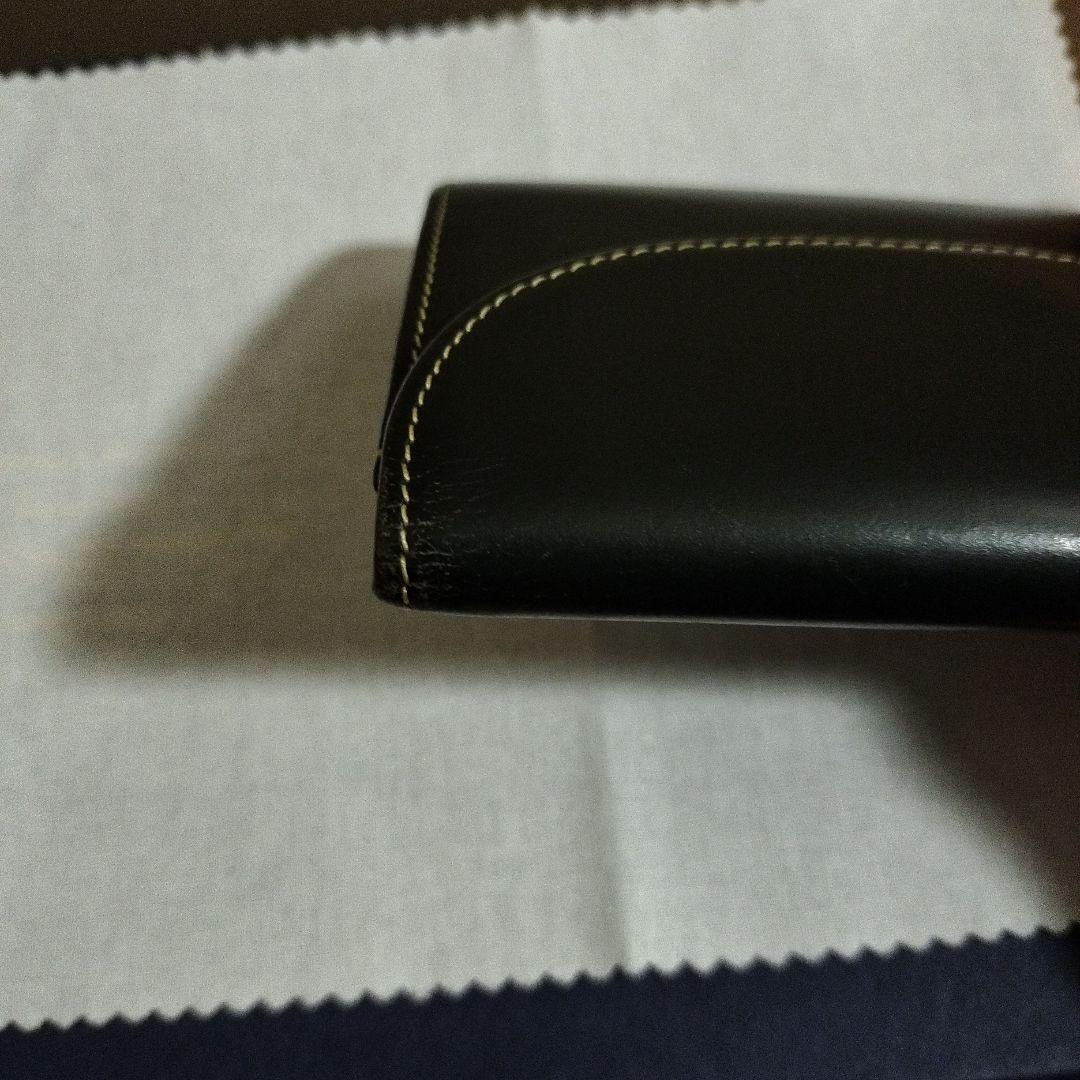 【廃盤】ホワイトハウスコックス（ベオーマ）三つ折り財布 ダークグリーン×イエロー