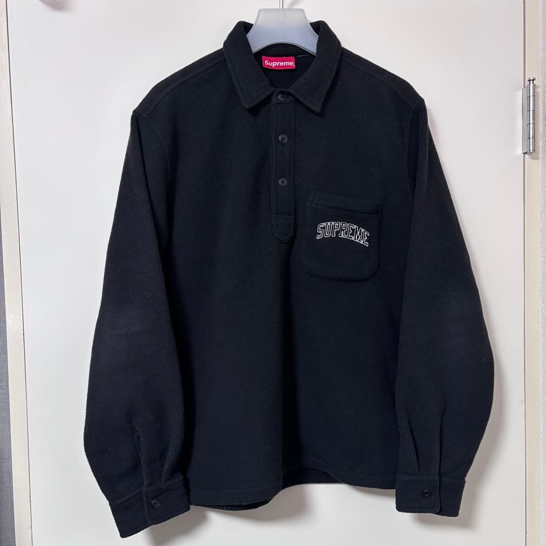 supreme Polartec Pullover Shirt シャツ 黒 S