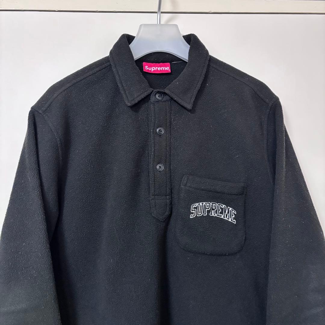 supreme Polartec Pullover Shirt シャツ 黒 S