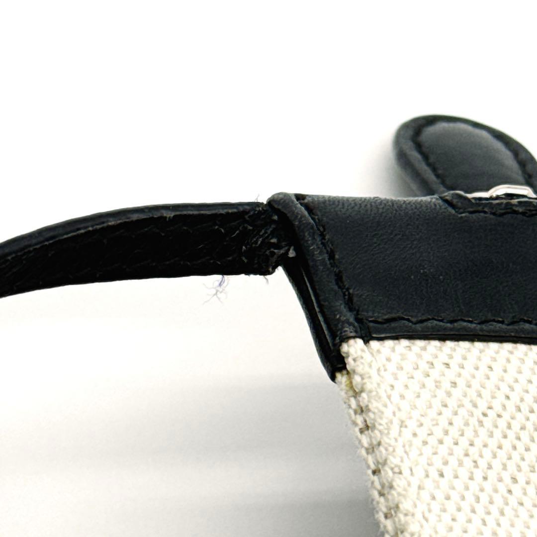 バレンシアガ ネイビーカバス S レザー ハンド トートバッグ ポーチ付 白