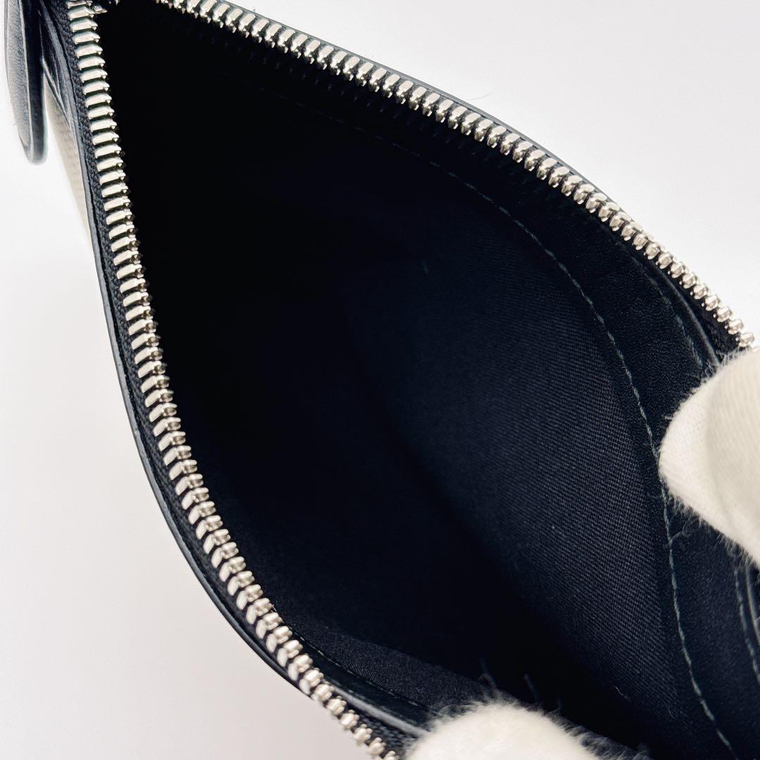 バレンシアガ ネイビーカバス S レザー ハンド トートバッグ ポーチ付 白