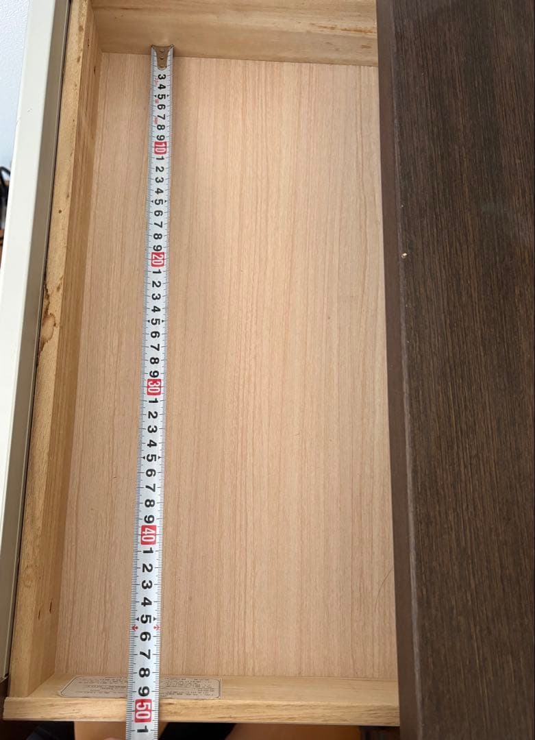 ダークブラウン ドレッサー・鏡台 引き出し付き 板文家具 ドレッサー