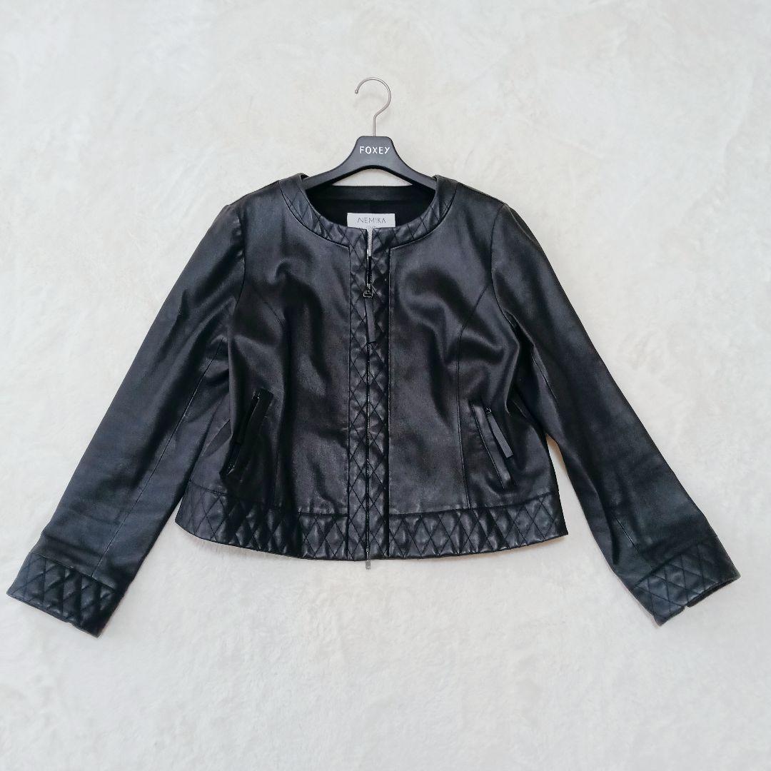 NEMIKA　13号　レザージャケット　羊皮　黒