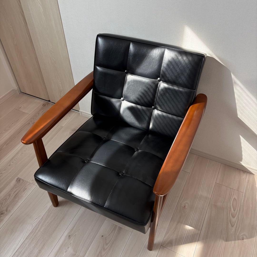 カリモク60 Kチェア　1シーター　スタンダードブラック　美品