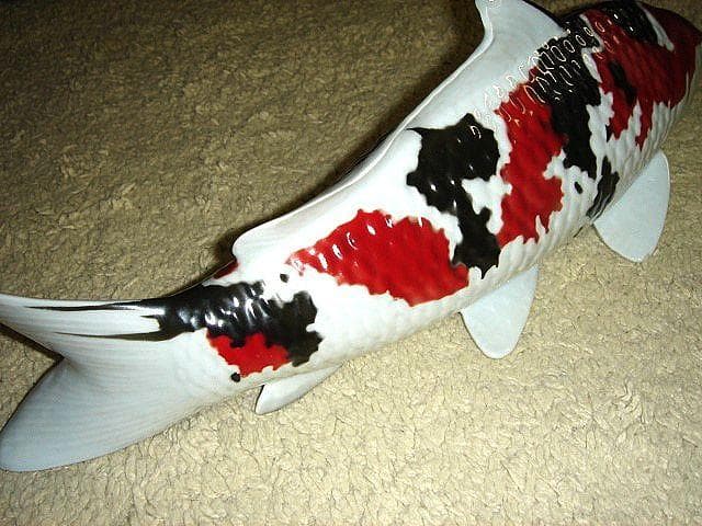 有田焼 錦鯉 置物 昭和 大正３色 勝山 陶器 ニシキゴイ 鯉 祝 コイ 縁起物