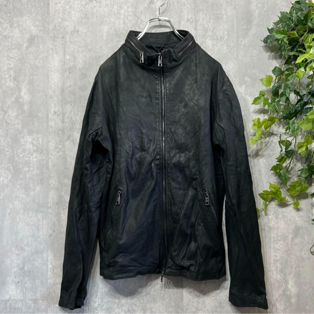 【新品定価22万】GIORGIO BRATO ラムレザージャケット ブラック46