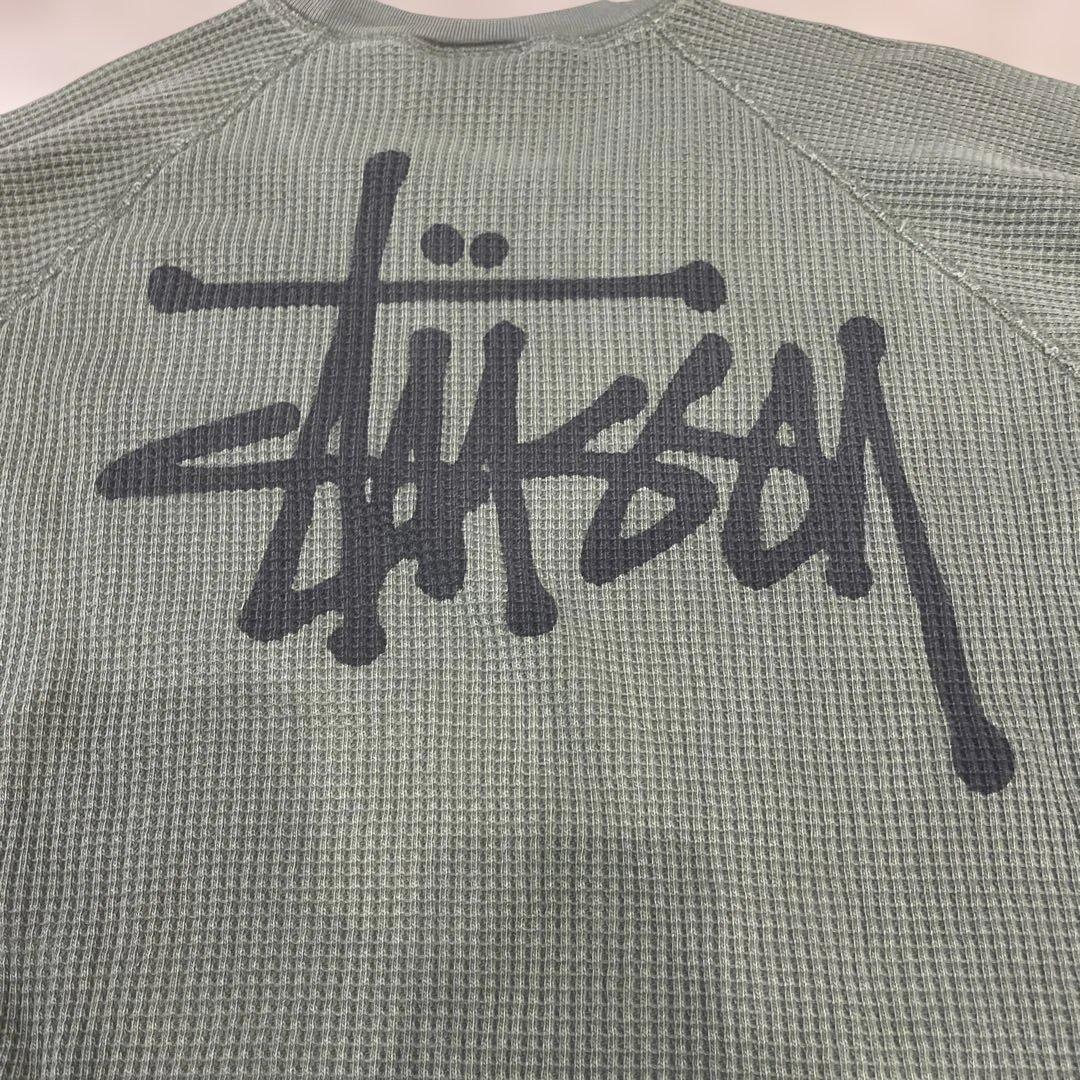 Stussy オリーブグリーン 長袖カットソー Lサイズ　サーマル