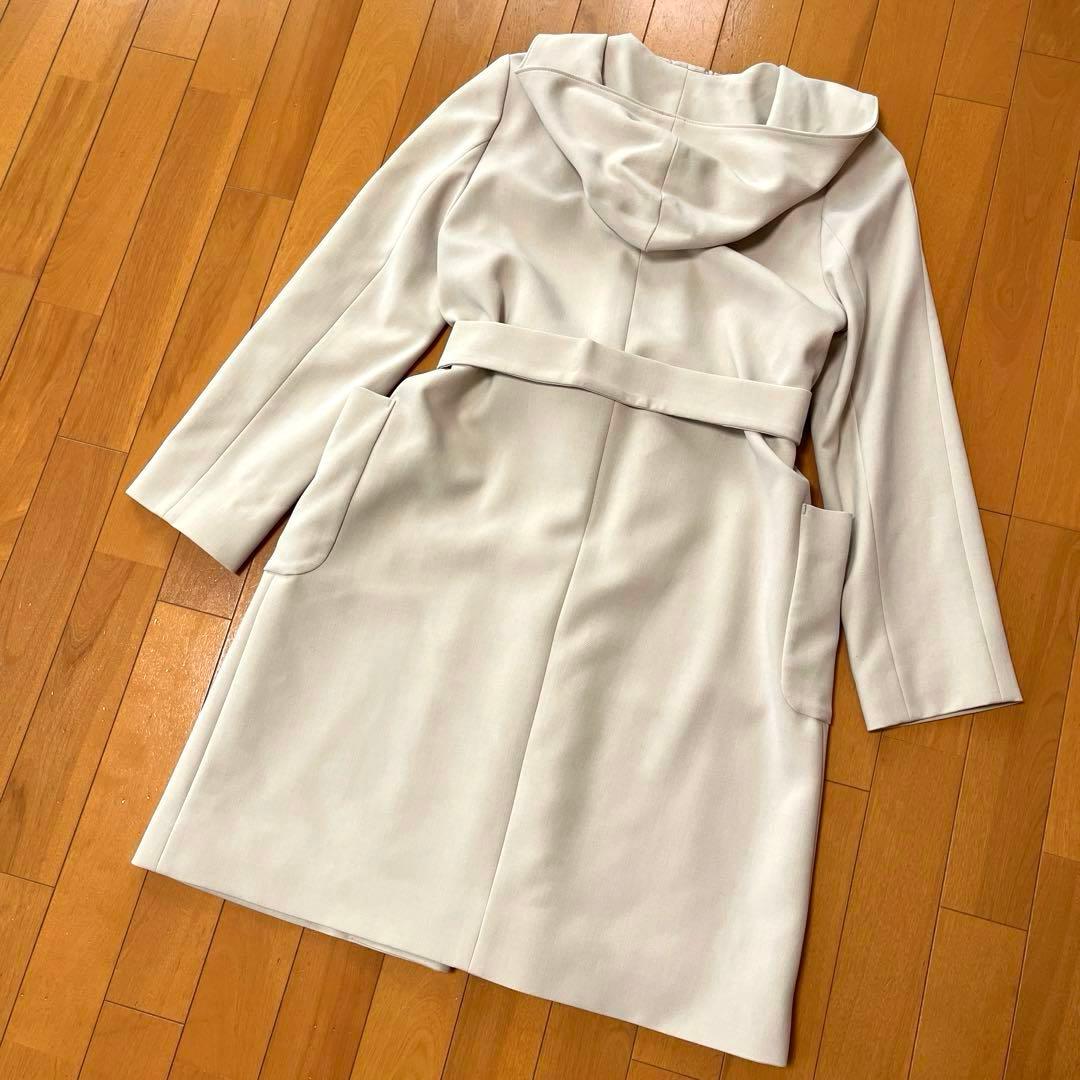 美品♡ANAYIダブルクロス フード コート リボン ベルト ロング ガウン