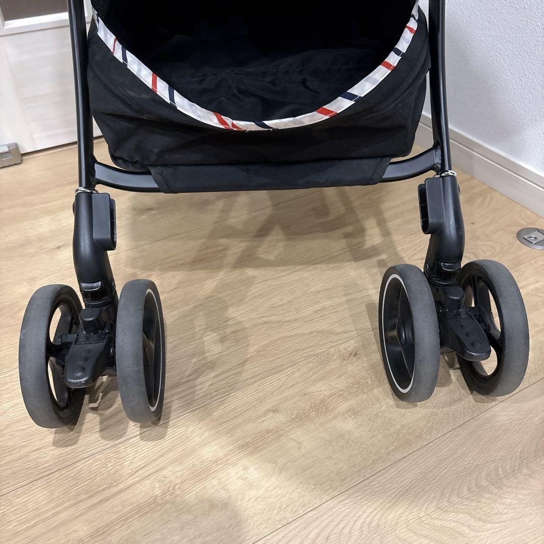 Aprica ベビーカー　ラクーナエアー　両対面式　グレー　ストライプ　軽量