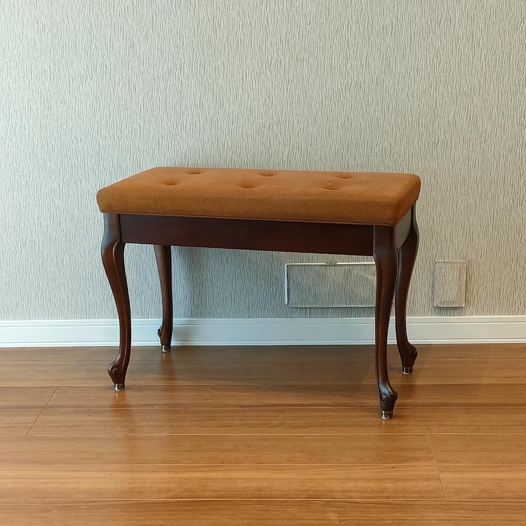 希少　アンティーク　ピアノ椅子　長椅子　猫脚　ベンチタイプ