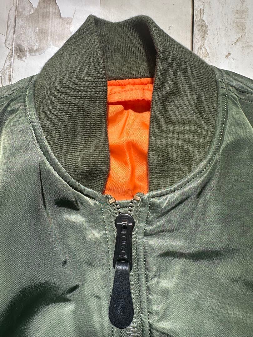 ALPHA MA-1 フライトジャケット リバーシブル セージ M