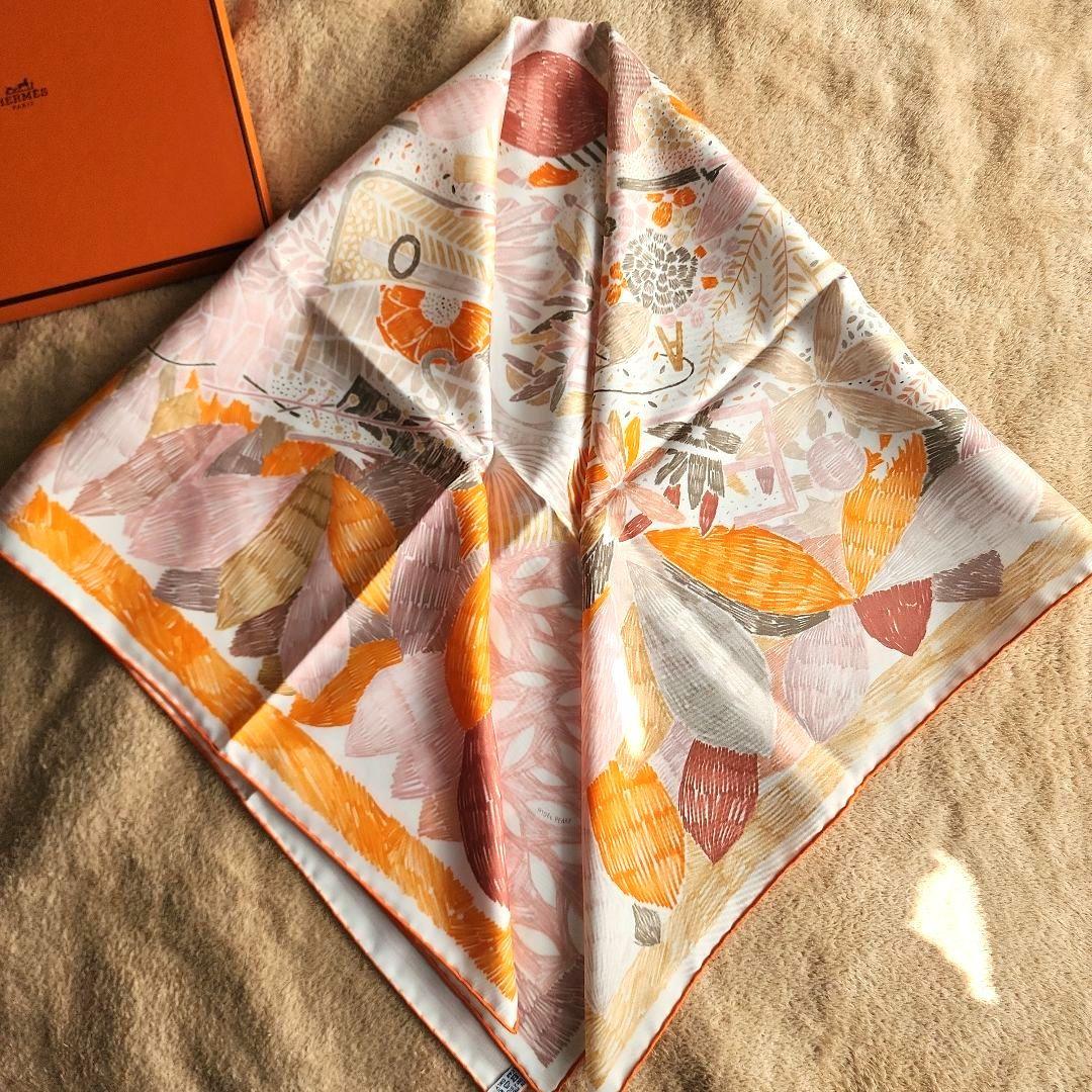 box付 美品【HERMES】カレ90 それぞれの巣作り スカーフ エルメス