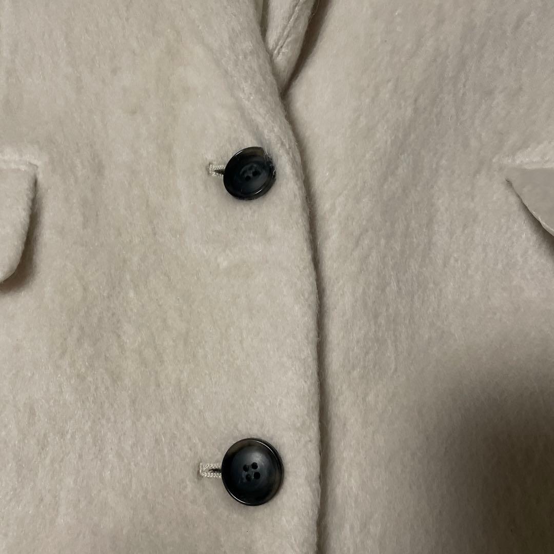 あき　ジョゼムーン　シャギージャケットコート　ホワイト　38